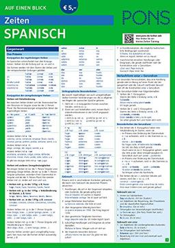 PONS Zeiten auf einen Blick Spanisch - Endlich alle Zeiten im Griff! (PONS Auf einen Blick)