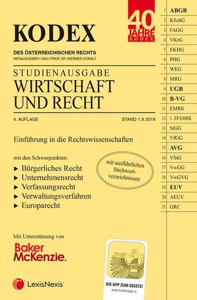 KODEX Wirtschaft und Recht 2019/20: Studienausgabe