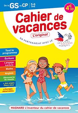 Cahier de vacances de la GS au CP, 5-6 ans : tout le programme