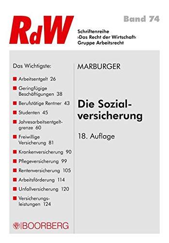 Marburger Die Sozialversicherung (Schriftenreihe RdW)