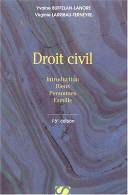 Droit civil : introduction, biens, personnes, famille