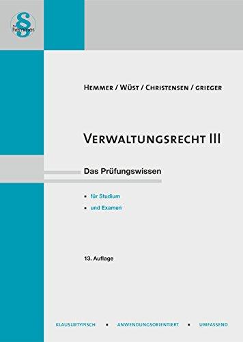 Verwaltungsrecht III (Skripten - Öffentliches Recht)