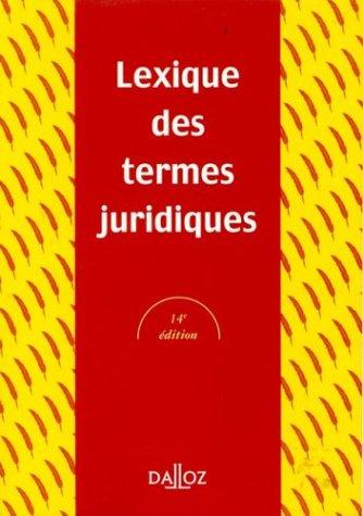 Lexique des termes juridiques