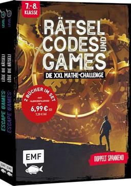 Rätsel, Codes und Games – Die XXL Mathe-Challenge für die 7. und 8. Klasse: Doppelt spannend: 2 Rätselbücher im Bundle