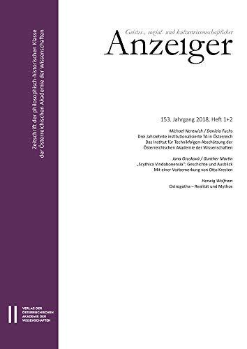 Geistes, Sozial Und Kulturwissenschaftlicher Anzeiger. Jahrgang 2018 (Geistes, Sozial-und Kulturhistiorischer Anzeiger, Band 153)