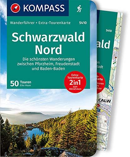 KV WF 5410 Schwarzwald Nord mit Karte: Wanderführer mit Extra-Tourenkarte 1:50.000, 50 Touren, GPX-Daten zum Download (KOMPASS-Wanderführer)