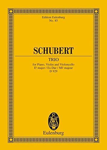 Klaviertrio Es-Dur: op. 100. D 929. Klaviertrio. Studienpartitur. (Eulenburg Studienpartituren)