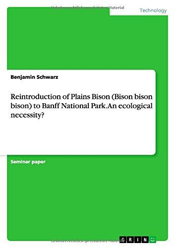 Reintroduction of Plains Bison (Bison bison bison) to Banff National Park. An ecological necessity?