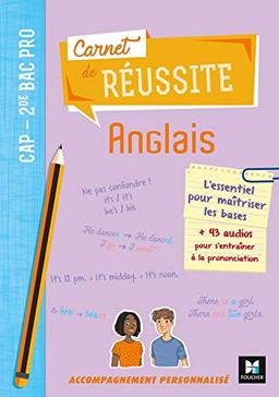 Carnet de réussite anglais, CAP, 2de bac pro