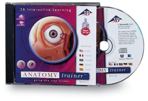 ANATOMYtrainer 2.0, 1 CD-ROM Für Windows 98/NT/2000/ME/XP und MacOS 7.5. Dtsch.-Engl.-Französ.-Span.-Portugies.