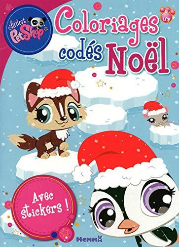 Les coloriages codés Noël Littlest Petshop : avec stickers !