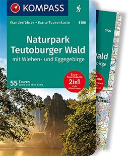 KOMPASS Wanderführer Naturpark Teutoburger Wald mit Wiehen- und Eggegebirge: Wanderführer mit Extra-Tourenkarte 1:80.000, 55 Touren, GPX-Daten zum Download.