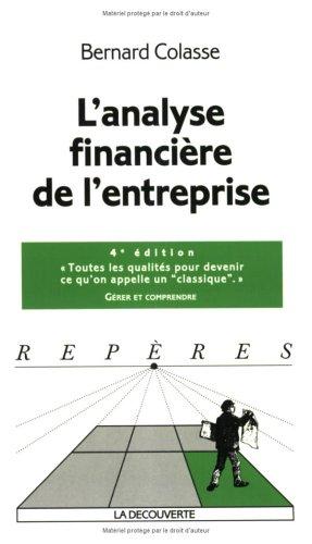 L'analyse financière de l'entreprise