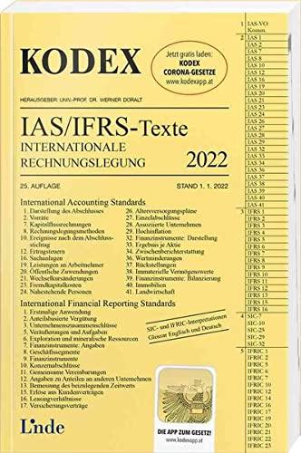 KODEX Internationale Rechnungslegung IAS/IFRS - Texte 2022 (Kodex des Internationalen Rechts)