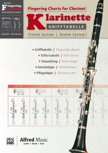 Grifftabelle Klarinette Boehm-System | Fingering Charts Bb Clarinet French System  |  Klarinette  |  Buch