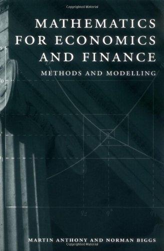 Mathematics for Economics and Finance: Methods And Modelling