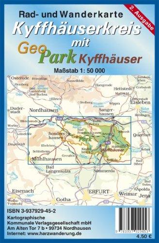 Kyffhäuserkreis mit GeoPark Kyffhäuser: Rad- und Wanderkarte 1:50 000