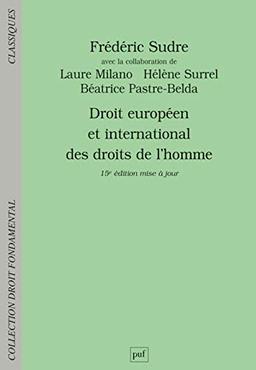 Droit européen et international des droits de l'homme