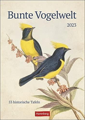 Bunte Vogelwelt Wochenplaner 2023: 53 historische Tafeln