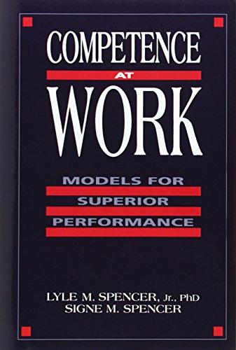 Competence At Work: A Model for Superior Performance