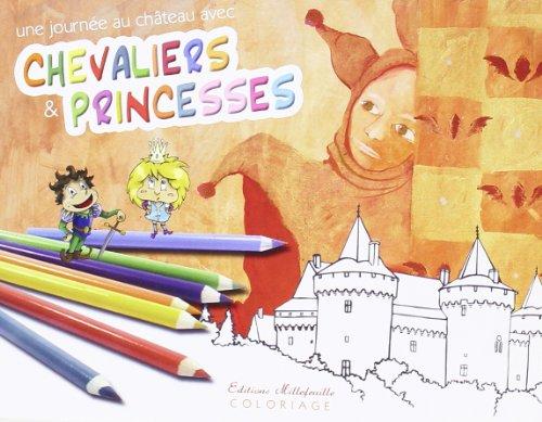 Une journée au château avec chevaliers et princesses : coloriage