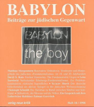 Babylon, Beiträge zur jüdischen Gegenwart, Heft 18