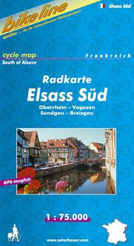 Bikeline Radkarte Elsass Süd. 1 : 75.000. Frankreich, wasserfest und reißfest, GPS-tauglich mit UTM-Netz