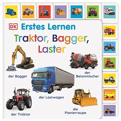 Erstes Lernen. Traktor, Bagger, Laster: Pappbilderbuch mit Griff-Register und über 120 Fotos ab 1 Jahr