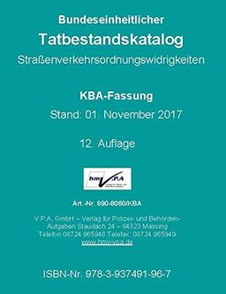 Bundeseinheitlicher Tatbestandskatalog KBA-Langfassung, gebunden