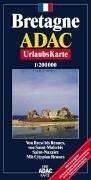 ADAC UrlaubsKarte Bretagne 1 : 200 000: Von Brest bis Rennes, von Saint-Malo bis Saint-Nazaire. Mit Ortsregister. Mit Kennzeichnung von Sehenswürdigkeiten und landschaftlich schönen Strecken