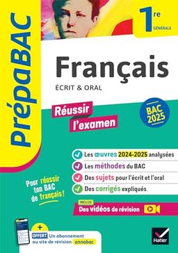 Français écrit & oral 1re générale : bac 2025