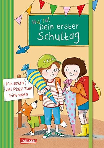 Schlau für die Schule: Hurra! Dein erster Schultag: Mitmachbuch zum Schulstart mit extra viel Platz zum Eintragen und Gestalten | Premium Ausgabe mit Gummiband und Rätselspaß