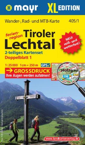 Tiroler Lechtal XL (2-Karten-Set): Wander-, Rad- und Mountainbikekarte. GPS-genau. 1:25000