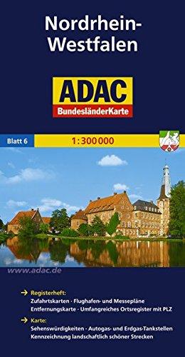 ADAC Bundesländerkarte Nordrhein-Westfalen 1:300.000 (ADAC BundesländerKarten Deutschland)