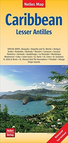 Nelles Map Landkarte Caribbean - Lesser Antilles: 1:2.500.000 | reiß- und wasserfest; waterproof and tear-resistant; indéchirable et imperméable; irrompible & impermeable