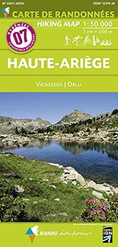 Pyrénées carte 7 Haute-Ariège - Vicdessos - Orlu 1 : 50 000: Carte de Randonnées