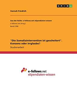 "Die Somaliaintervention ist gescheitert". Konsens oder Irrglaube?