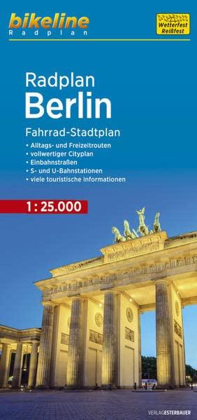 Radplan Berlin: Fahrrad-Stadtplan 1:25.000 (Bikeline Radkarte)