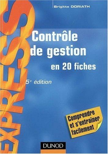 Contrôle de gestion : en 20 fiches