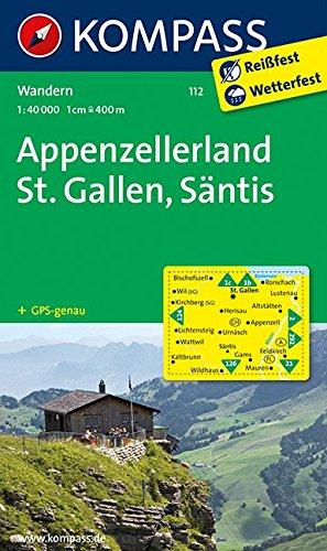 Appenzellerland - St. Gallen - Säntis: Wanderkarte. GPS-genau. 1:40000 (KOMPASS-Wanderkarten, Band 112)