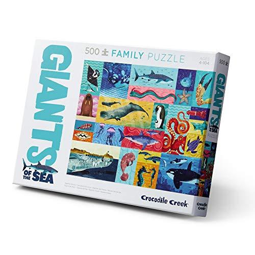 Crocodile Creek 28862 500 pc Boxed/Giants of The Sea Tier, Krokodil Puzzle, bunt