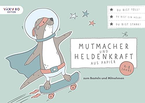 Mutmacher und Heldenkraft aus Papier zum Basteln und Mitnehmen: Malbuch für Kinder von 4-8 Jahren