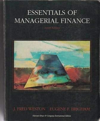 Essentials of Managerial Finance