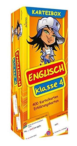 Karteibox Englisch Klasse 4: mit farbigen Karteikarten