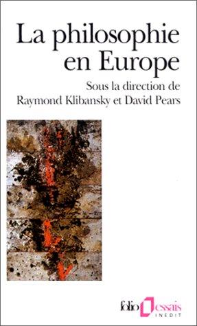 La philosophie en Europe