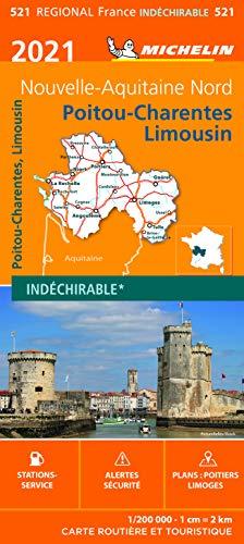 Carte Michelin Poitou-Charentes-Limousin 2021