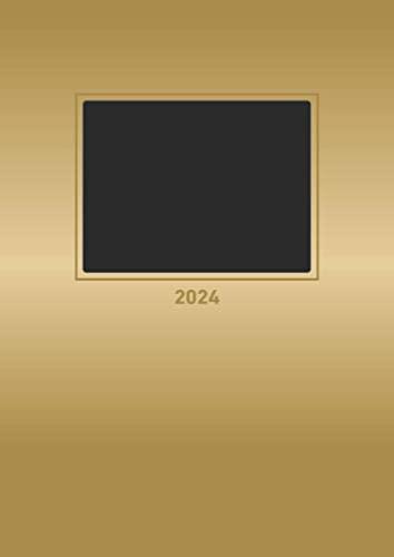 Foto-Bastelkalender gold 2024 - 21 x 29,7 - Do it yourself calendar A4 - datiert - Kreativkalender - Foto-Kalender - Alpha Edition