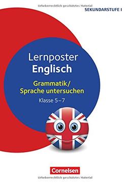 Lernposter für die Sekundarstufe: Lernposter Englisch: Grammatik / Sprache untersuchen Klasse 5-7. 4 Poster