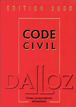 CODE CIVIL. Edition 2000