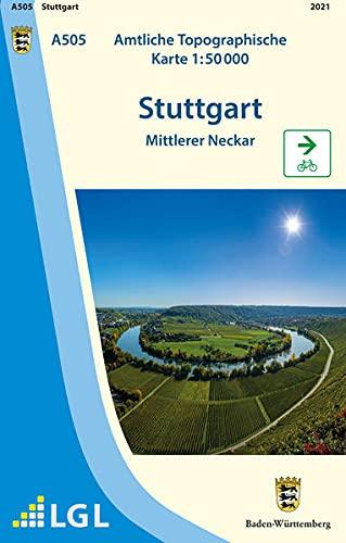 A505 Amtliche Topographische Karte 1:50 000 Stuttgart: Mittlerer Neckar (Amtliche Topographische Karte 1:50 000: mit Radfern- und Radwanderwegen)